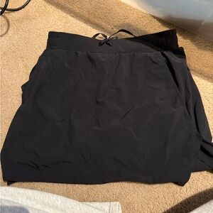 Sleek Black Workout Skort